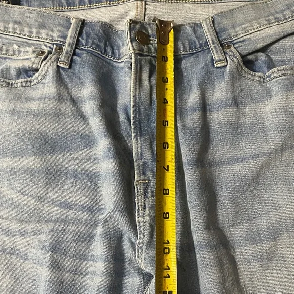 Abercrombie & Fitch Light Blue Stretch Size 36X32 Straight Leg Jeans - Picture 8 of 10